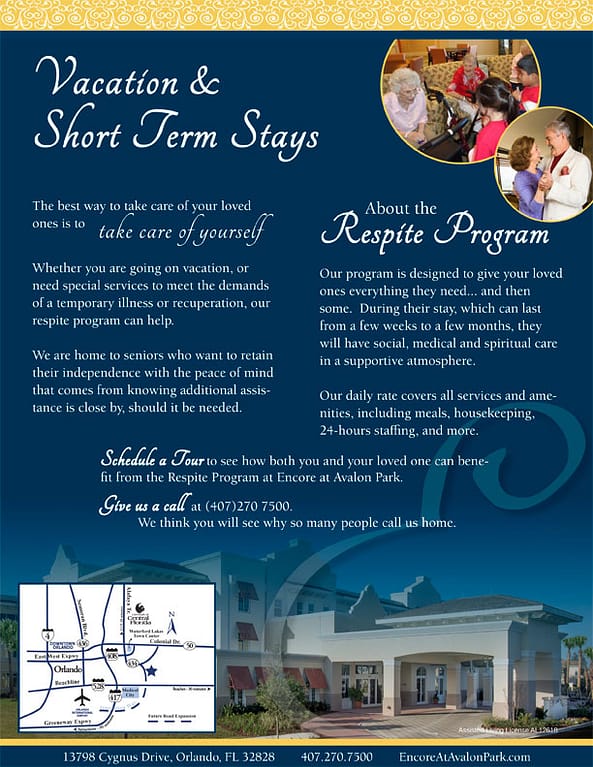 Vacation and short term stays flyer information