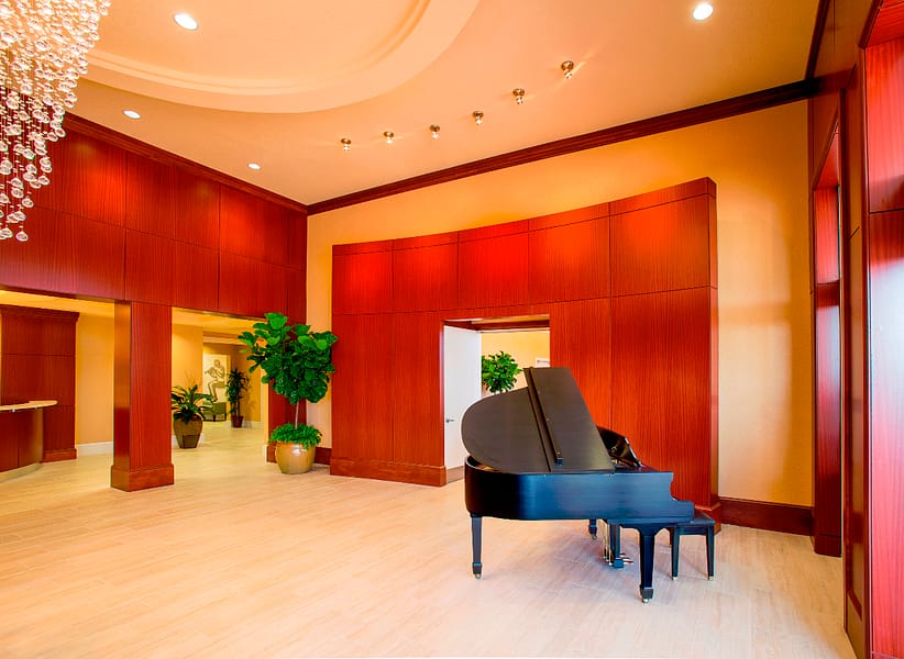Lobby with piano